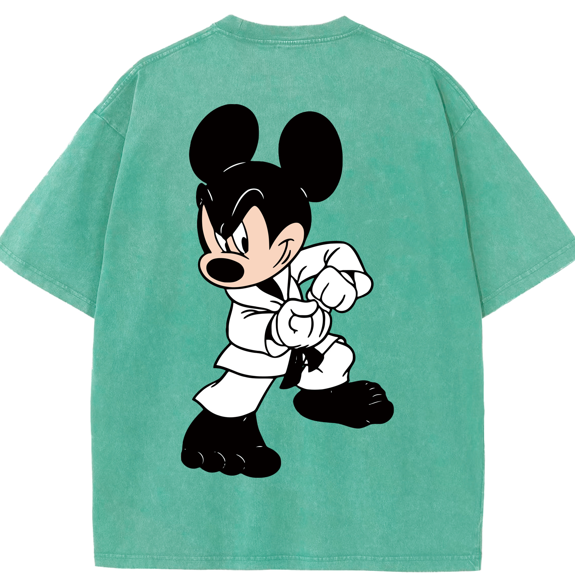 （画像用） ミッキーマウス Mickey Mouse 綿100% ヴィンテージ風 半袖Tシャツ（背面プリント）